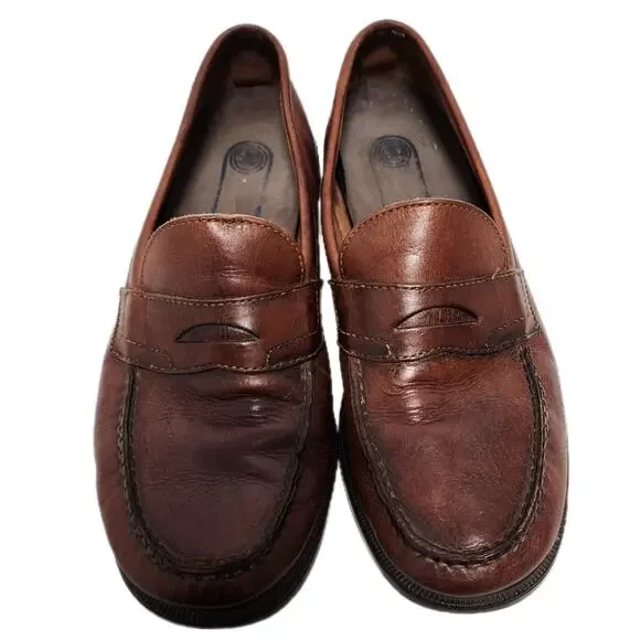 Rockport Men\'s 9 M Comfort DMX Brown Leather Slip On Moc Toe Penny Loafers s-l400.jpg main image 4